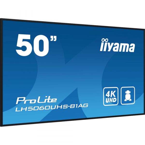 IIYAMA 49.5" 16:9 IPS �� ������, 3840�2160, 500 ��/�2, 2 4/7, �� Android 11, 3xHDMI 2.0/1xRS-232c/1xLAN/2xU LH5060UHS-B1AG - �������� 3