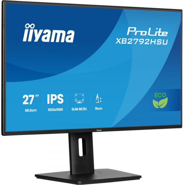 IIYAMA 27" 16:9 IPS  , 19201080, 3  (GTG), 12 0 , 350 /2, AdaptiveSync, 1xHDMI 1.4/1xDP 1.2 XB2792HSU-B1 -  2