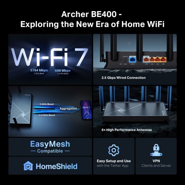 Wi-Fi  TP-LINK Archer BE400 -  4