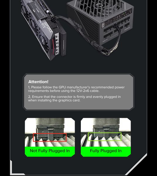 GAMEMAX   ATX 1250W, 80+ Platinum ,fan 135mm,f ully modular OTP, OCP, SCP, OVP, UVP, OPP GX-1250 PRO BK(ATX3.1PCIe5.1) -  30