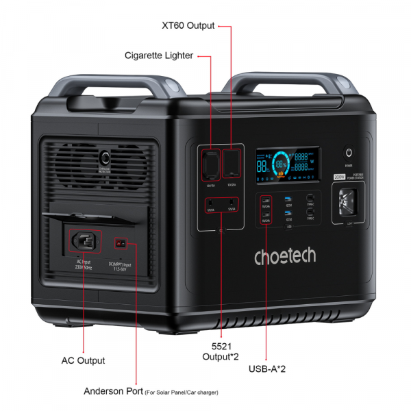    CHOETECH 2000W Powerstation (BS006) -  5