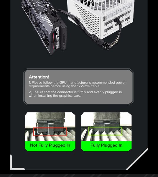 GAMEMAX   ATX 1250W, 80+ Platinum ,fan 135mm,f ully modular OTP, OCP, SCP, OVP, UVP, OPP GX-1250 PRO WT(ATX3.1PCIe5.1) -  24