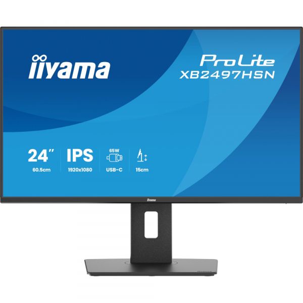 IIYAMA 23.8" 16:9 IPS �� �������, 1920�1080, 1 �� (MPRT),  100 ��, 350 ��/�2, Adaptive Sync, 1xHDMI 1.4/1xDP XB2497HSN-B1 - �������� 1