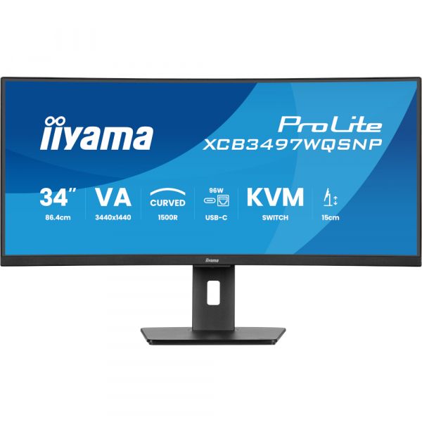 IIYAMA 34.1" 21:9 VA UWQHD   , 0.4 , 1 20 , FreeSync, HDR, 1xHDMI 2.0/1xHDMI 1.4/1xDP 1 XCB3497WQSNP-B1 -  2