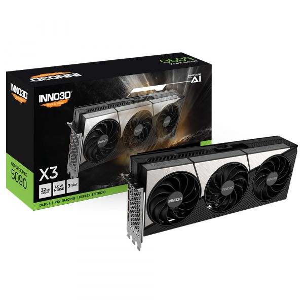 INNO3D ³�������� GeForce RTX 5090 X3 32GB GDDR7 2017MHz- 2407MHz 
28Gbps  3x DisplayPort 2.1b, 1x HDMI 2.1b RTX 5090 X3 - �������� 1