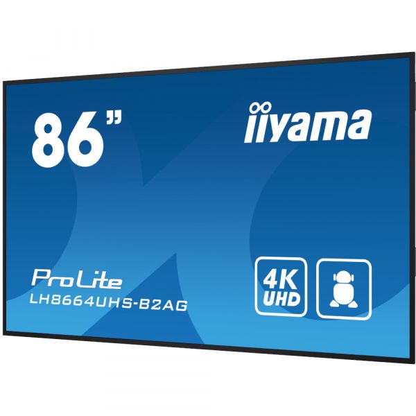 IIYAMA 85.6" 16:9 IPS �� ������, 3840�2160, 500 ��/�2, 2 4/7, �� ������ 14, 2xHDMI/1xUSB-C/2xUSB 2.0, SP 2 LH8664UHS-B2AG - �������� 7