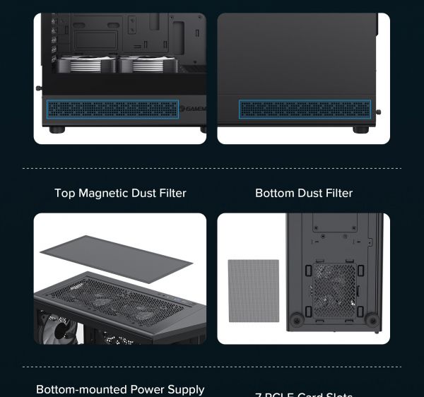 GAMEMAX ������ ����'������� Midi ATX ��� ����� ��������  ATX,ATX, M-ATX,ITX, Tempered Glass,Mesh,USB2.0x1,U Vista COC AB - �������� 26