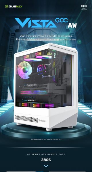 GAMEMAX ������ ����'������� Midi ATX ��� ����� ��������  ATX,ATX, M-ATX,ITX, Tempered Glass,Mesh,USB2.0x1,U Vista COC AW - �������� 15