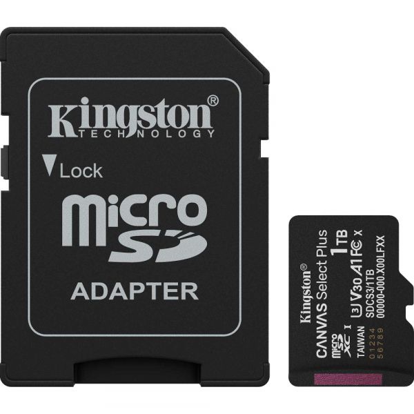 ����� ������ KINGSTON ����� ���'�� 1TB microSDXC Canvas Select Plus Gen 3 150MB/s A1 Card + Adapter SDCS3/1TB - �������� 1