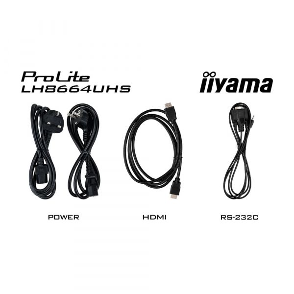 IIYAMA 85.6" 16:9 IPS �� ������, 3840�2160, 24/7, 450 �� /�2, �� Android 14,  2xHDMI 2.0/1xUSB C/2xUSB 2.0, LH8664UHS-B3AG - �������� 21