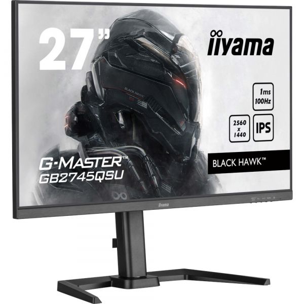 IIYAMA 27" 16:9 ������� IPS �� �������, 2560�1440, 1 �� ( MPRT), 100 ��, 300 ��/�2, Adaptive Sync, 1xHDMI 2. GB2745QSU-B2 - �������� 3