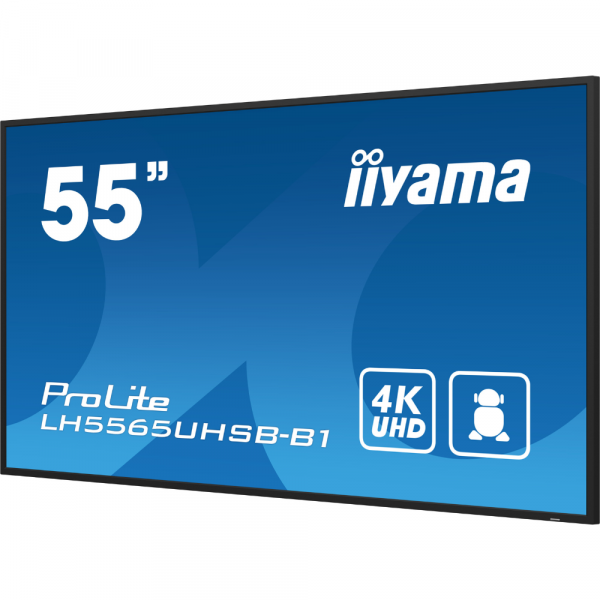 IIYAMA 54.6" 16:9 IPS �� ������, 3840�2160, 24/7, 800 �� /�2, �� Android 11,  2xHDMI 2.0/1xDP/2xUSB 2.0, SP LH5565UHSB-B1 - �������� 3