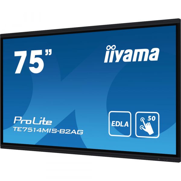 IIYAMA 75" 16:9  VA  , 38402160, P ureTouch-IR+, 24/7, 435 /2,  Android 13,  SP  TE7514MIS-B2AGAX -  4