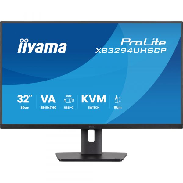 IIYAMA 31.5" 16:9 VA  , 38402160, 2  (GTG), 6 0 , 400 /2, AdaptiveSync, HDR, KVM, Pip/PbP,  XB3294UHSCP-B1 -  1