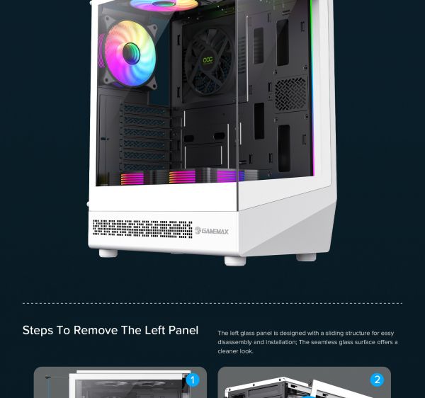 GAMEMAX ������ ����'������� Midi ATX ��� ����� ��������  ATX,ATX, M-ATX,ITX, Tempered Glass,Mesh,USB2.0x1,U Vista COC AW - �������� 24