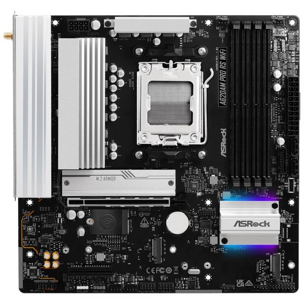 ASROCK M���������� ����� sAM5 AMD A620A DP/HDMI 3xM.2 4xD DR5 2.5GbE LAN mATX  A620AM PRO RS WIFI - �������� 1
