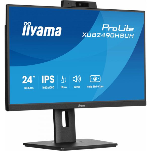 IIYAMA 23.8" 16:9 IPS  , 19201080, 4  (GTG),  100 , FreeSync, 5  Windows Hello,  XUB2490HSUH-B2 -  2