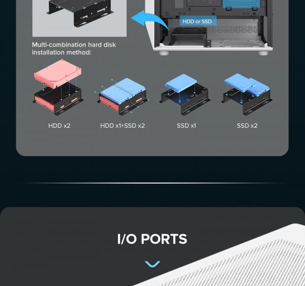 GAMEMAX ������ ����'������� Midi ATX ��� ����� ��������  ATX,ATX, M-ATX,ITX, Tempered Glass,Mesh,USB2.0x1,U Vista COC AW - �������� 29