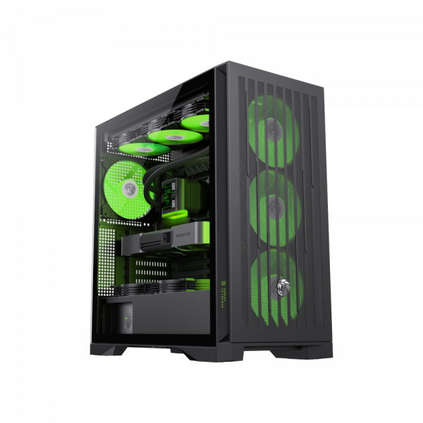 GAMEMAX  Tower E-ATX    ,    E-ATX,ATX, M-ATX,ITX, Tempered Glass,Mesh,2 LEADER 2 BK -  4