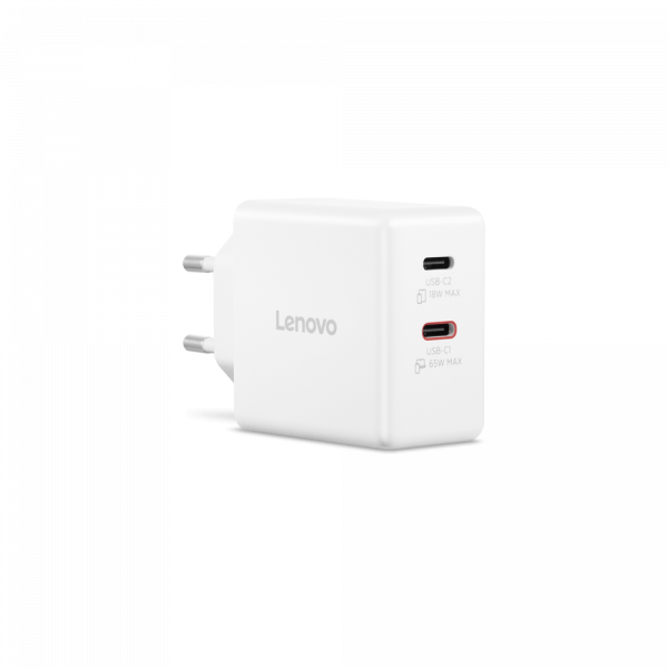 �������� ������� LENOVO Dual USB-C 65W GaN White (G0A6065WEU) - �������� 2
