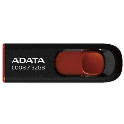 USB Flash Drive 32Gb ADATA C008, Black (AC008-32G-RKD) -  1