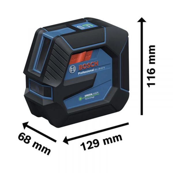 ͳ���� �������� Bosch Professional GLL 20-22 G 3.7�/4�� �� 20� �0.3��/� ������� ������ ����� ������ IP 65 0.59�� 0.601.065.601 - �������� 3