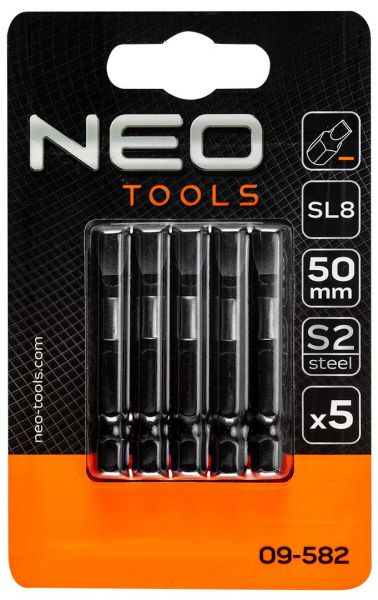 ���� ������� Neo Tools, 5��., 1/4", SL8 � 50��, ����� S2 09-582 - �������� 2
