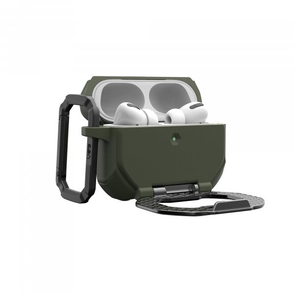 ����� UAG ��� AirPods Pro (Gen 3, 2025) with Built-in Phone Stand, Monarch, Olive Drab/Silver 104131117233 - �������� 6