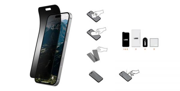 �������� ������ ����-����� UAG ��� iPhone 16 Pro, Removable Privacy, Glass - Tint 14436811NA - �������� 1