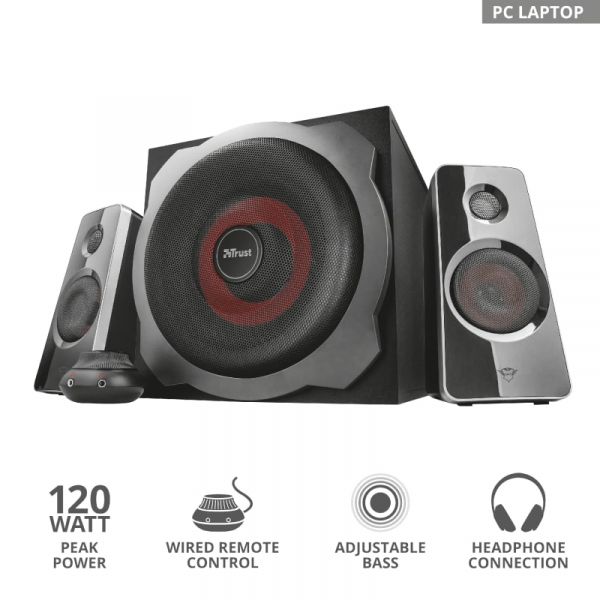 ��������� ������� (�������) Trust 2.1 GXT 38 Tytan Ultimate Bass Speaker Set BLACK 19023_TRUST - �������� 8