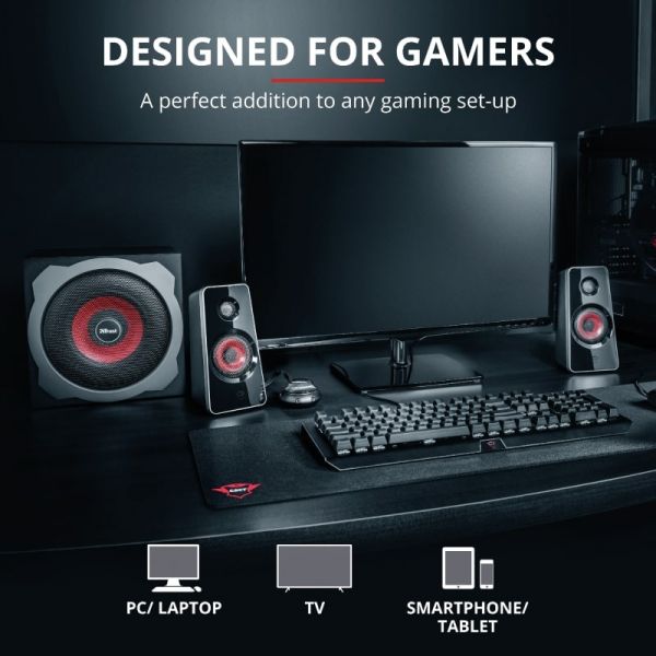 ��������� ������� (�������) Trust 2.1 GXT 38 Tytan Ultimate Bass Speaker Set BLACK 19023_TRUST - �������� 4