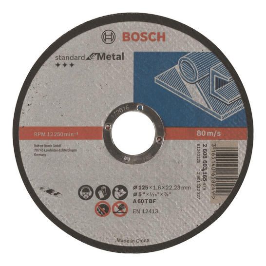 ���� �������� �� ������� Bosch Standard for Metal ������ 125�1.6�� 2.608.603.165 - �������� 1