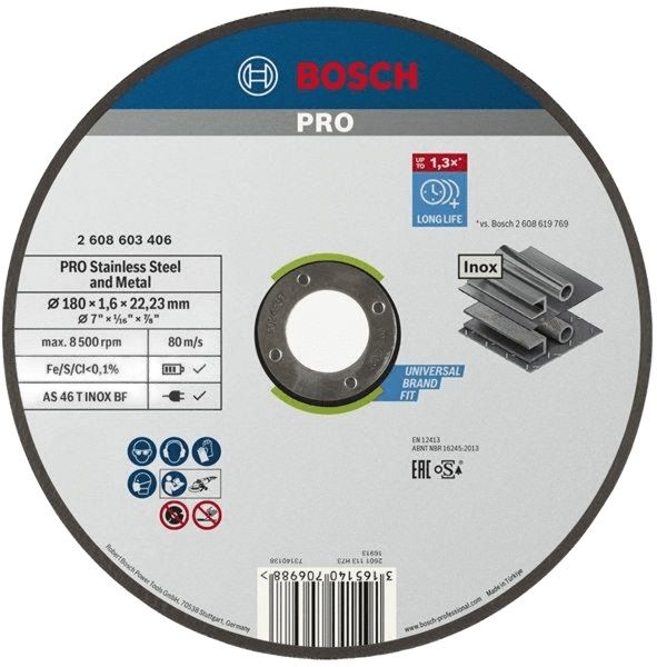 ���� ������� Bosch Professional ��� ��������� ���� �� ������ 180x1.6x22.23�� 2.608.603.406 - �������� 1