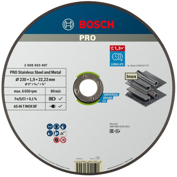���� ������� Bosch Professional ��� ��������� ���� �� ������ 230x1.9x22.23�� 2.608.603.407 - �������� 1
