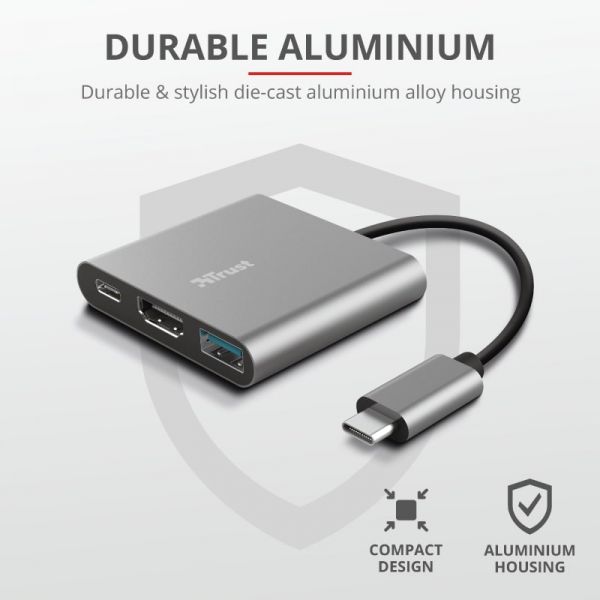 ��� Trust Dalyx 3-in-1 USB-� > USB-� 3.2/USB-�/HDMI, �������, 0.1�, ������ 23772_TRUST - �������� 9