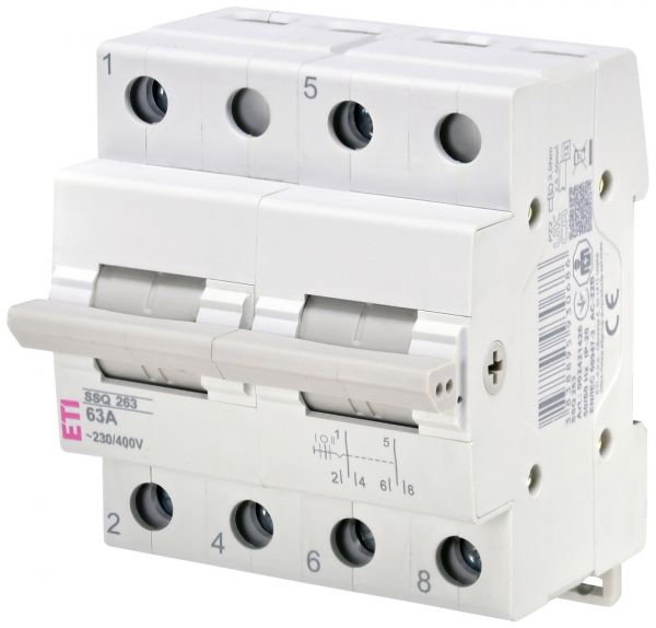 ��������� ������������ ETI, SSQ 263 "1-0-2", 2p 63A 2421426 - �������� 1