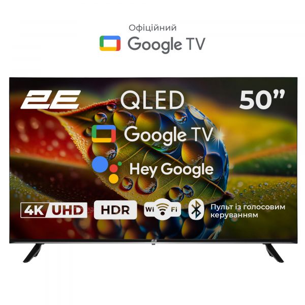 ��������� 50" 2E QLED 4K 60Hz Smart Google TV Black 2E-50A77Q - �������� 1
