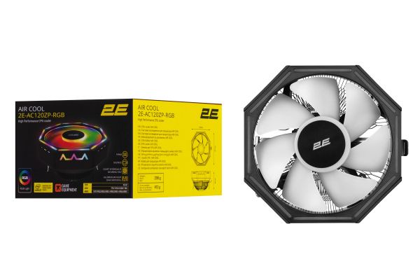 ������������ ����� 2E Gaming Air Cool AC120ZP-RGB, LGA1700, 1200, 115X, 775, AM5, AM4, AM3, AM3+, AM2, AM2+, FM2, FM1, 4pin RGB, TDP 95W 2E-AC120ZP-RGB - �������� 9