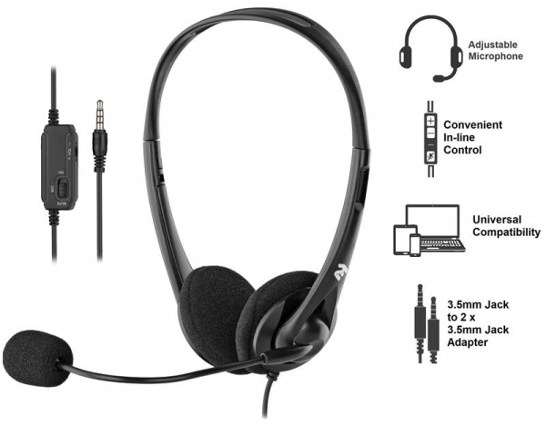 ��������� �� ������ On-ear 2E CH11 mini-jack, omni-mic, 1.2�, ������ 2E-CH11SJ - �������� 1