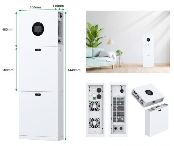 ������� ���������� ������� 2E PowerWall Vezha, 5000 ��, 10.24 ���/�, MPPT 5.5 ���, WiFi, ���������� �������, ������������ ����������� 2E-ESS-PWV5-10 - �������� 1