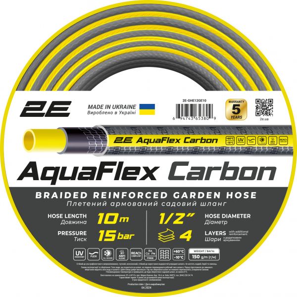 ����� ������� 2� AquaFlex Carbon 1/2" 10� 4 ���� 20��� -10�+60�C 2E-GHE12GE10 - �������� 1