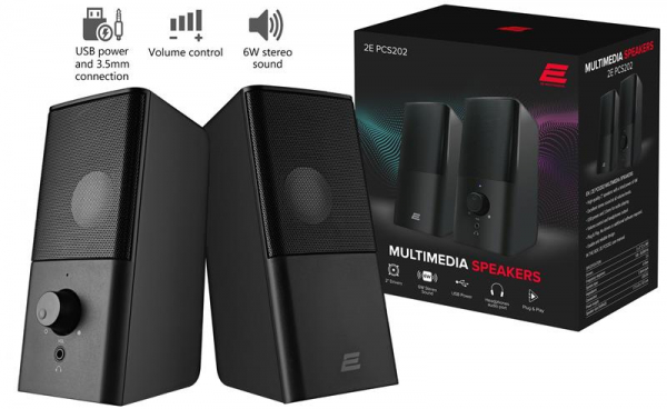 ������������ ������� 2E PCS202, 2.0, USB, Black 2E-PCS202BK - �������� 1