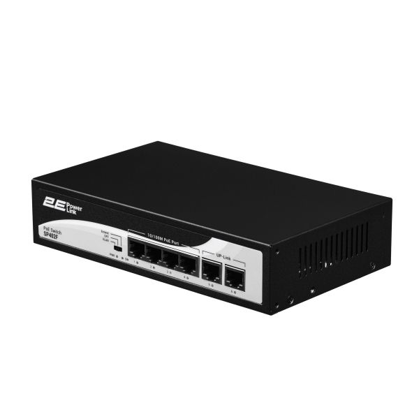 ���������� 2E PowerLink SP402F 6xFE (4xPoE, 2xUplink), 55��, ������������� 2E-SP402F-2 - �������� 1