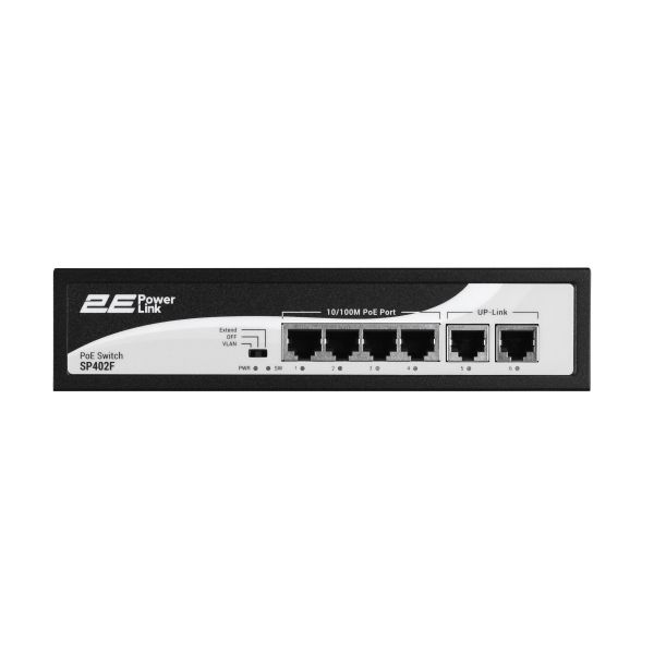 ���������� 2E PowerLink SP402F 6xFE (4xPoE, 2xUplink), 55��, ������������� 2E-SP402F-2 - �������� 7