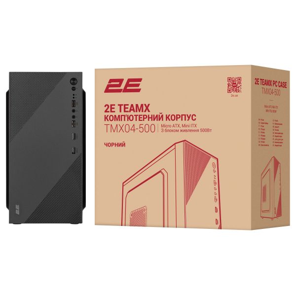 ������ 2E TeamX TMX04 � �� 2E ATX500W, 2xUSB3.0, 1x80��, VGA 220��, mATX, ������ 2E-TMX04-500 - �������� 13