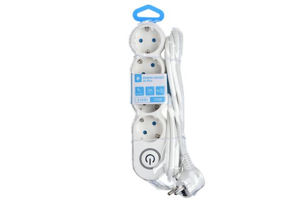 2E ��������� ���������� Plus 4XSchuko � ��������� 3G1.0*3M, white 2E-U04VESM3W - �������� 5