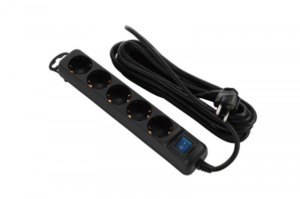 ������� ���������� 2� 5XSchuko � ������������, 3G*0.75��2, 5�, black 2E-U05ESM5B - �������� 1