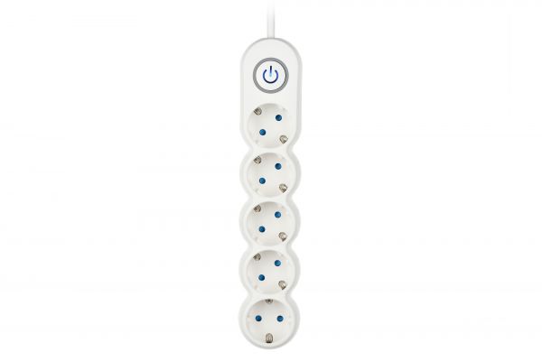 2E ��������� ���������� Plus 5XSchuko � ���������, 3G*1.0��, 3�, white 2E-U05VESM3W - �������� 2