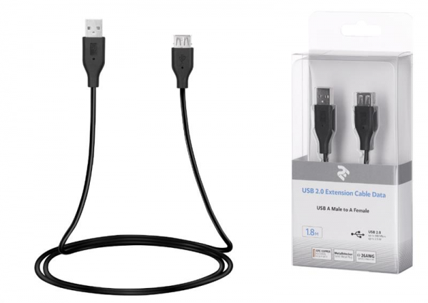 ������ 2E USB-A > USB-AF ����������/������������� 1.8�, ������ 2E-W-3168 - �������� 1