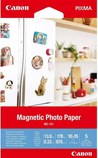  Canon 4*6 Magnetic Photo Paper MG-101, 5 3634C002 -  1